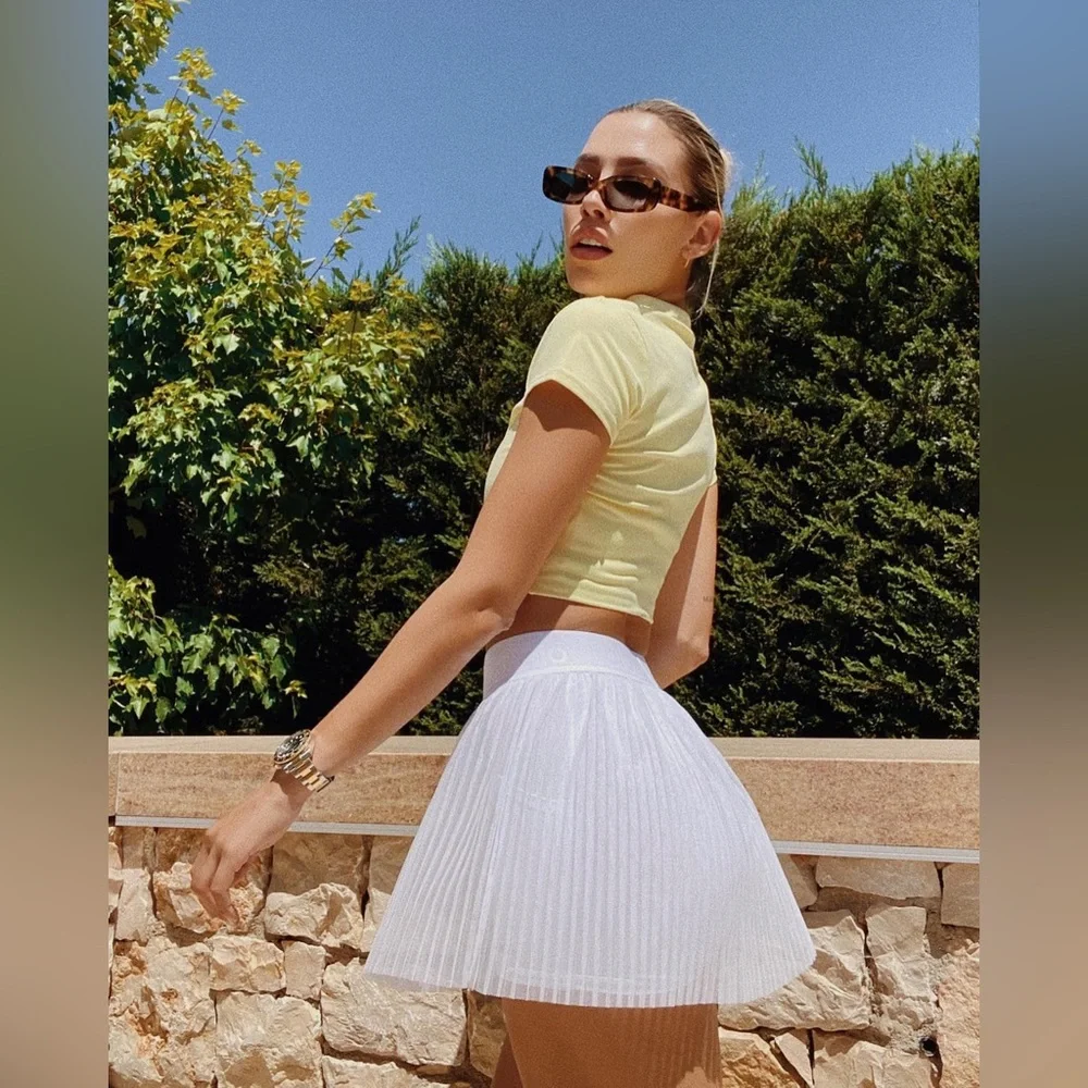 ALO Yoga Flirty Mesh Overlay Tennis🎾Skirt
